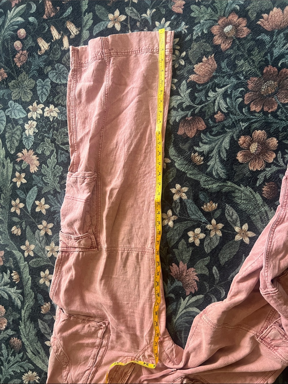 Pilcro/Anthropologie linen blend Rose Pink Denim Pants with - Picture 12 of 13